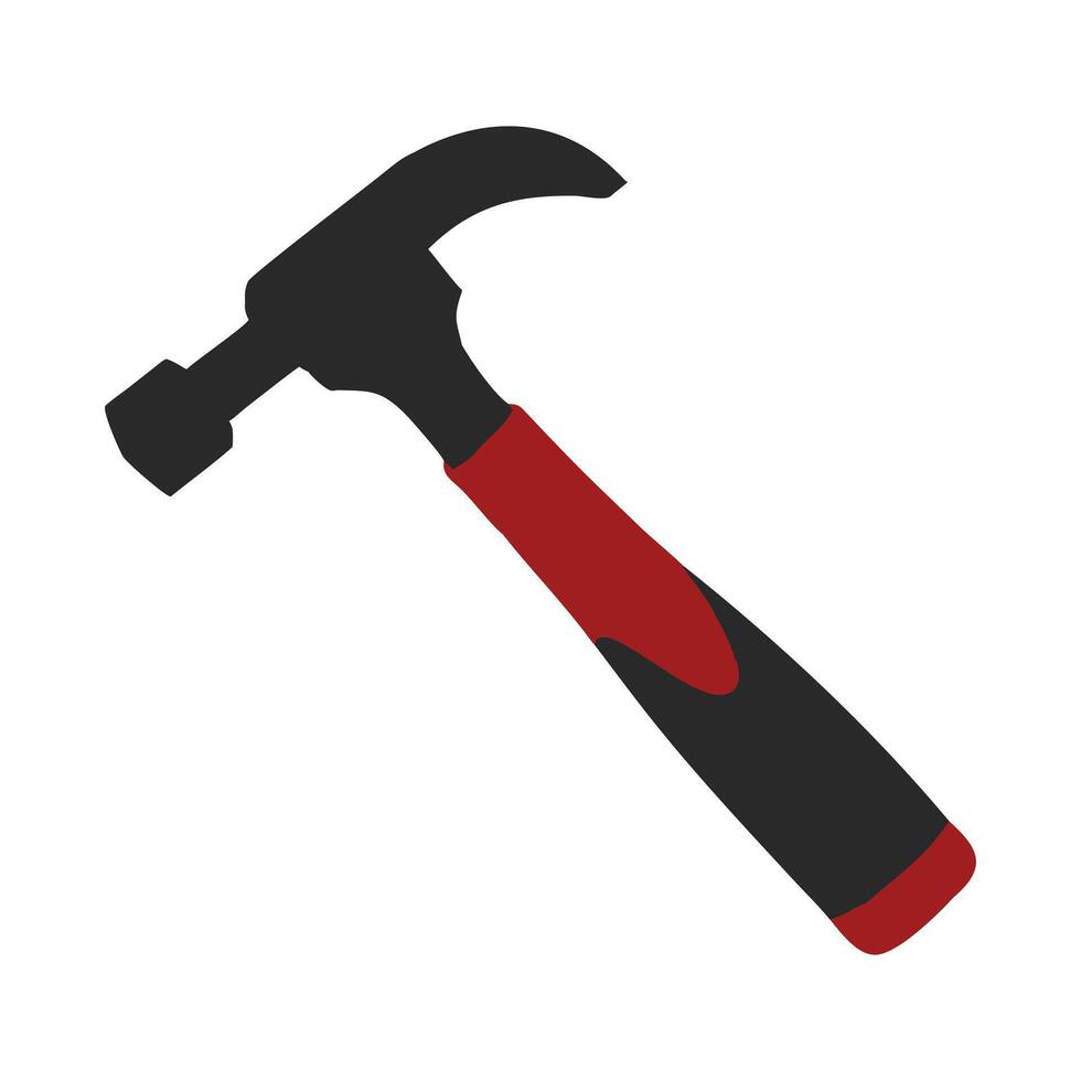 A hammer icon on a white background vector