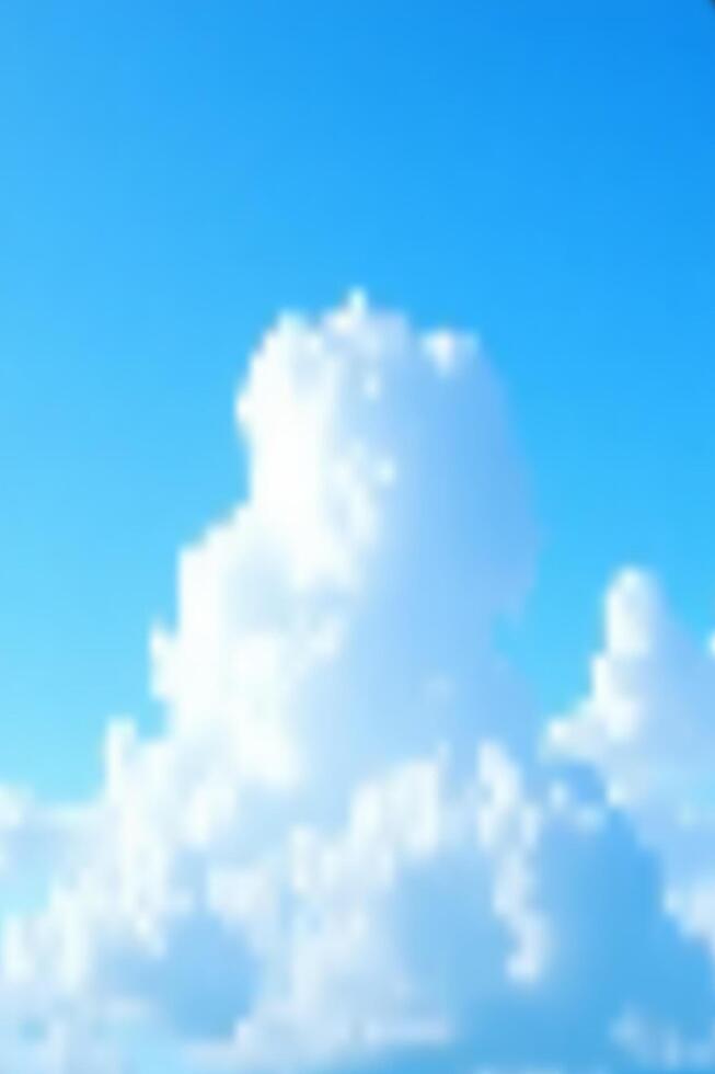 Bright blue sky with fluffy white clouds on a sunny day. Vertical Background illustration. vector