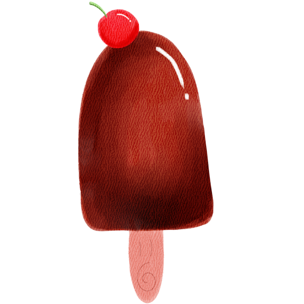 clip art Fresh chocolate ice cream with lychee fruit is cute for decoration png