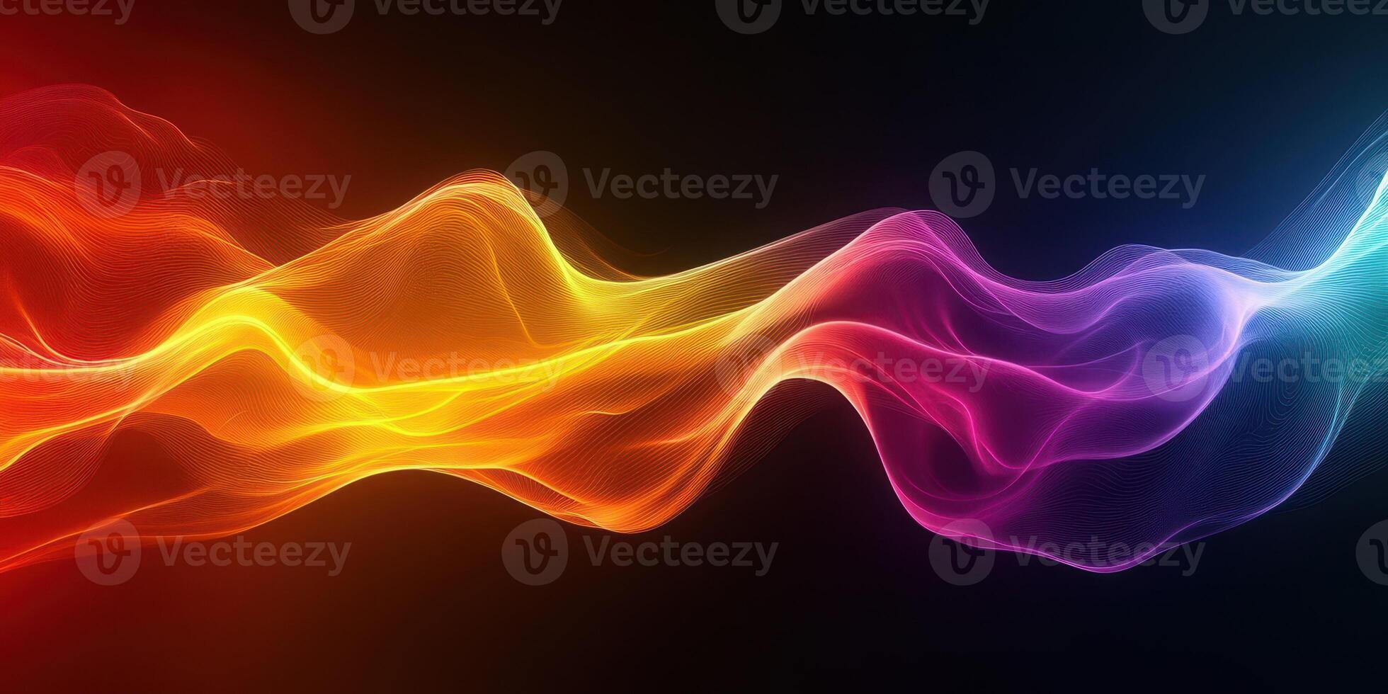 Colorful abstract wave design with flowing gradients in vibrant hues captivating viewers in modern digital art photo
