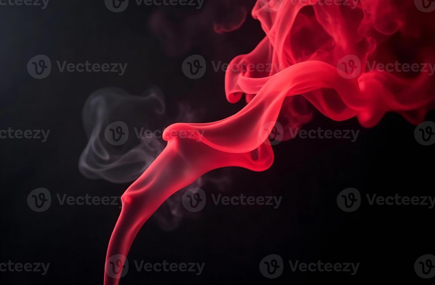 Colored red Smoke Cloud, moves abstraction Background illustration photo