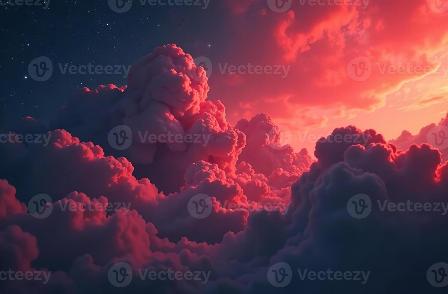 Colored red Smoke Cloud Fog smooth, abstract sunset Background photo