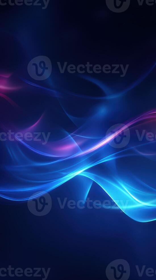 Colorful abstract light waves create an enchanting visual experience in a dark setting photo