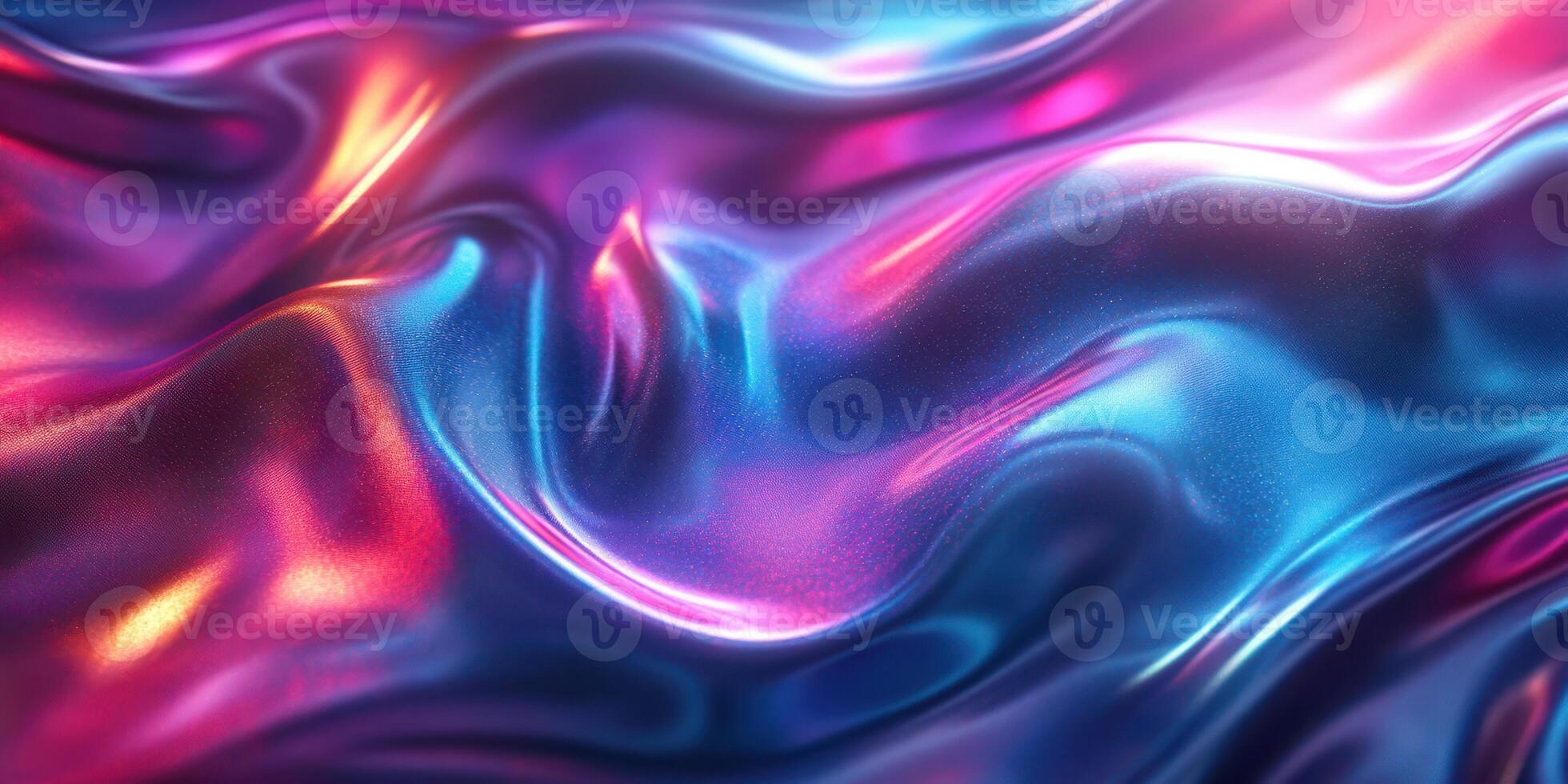 Colorful abstract waves in vibrant hues create a mesmerizing visual effect in a digital art piece that captures fluid motion photo