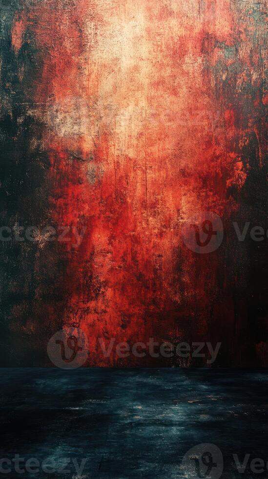 Vibrant textured wall with gradient of red and black colors in an abstract environment photo