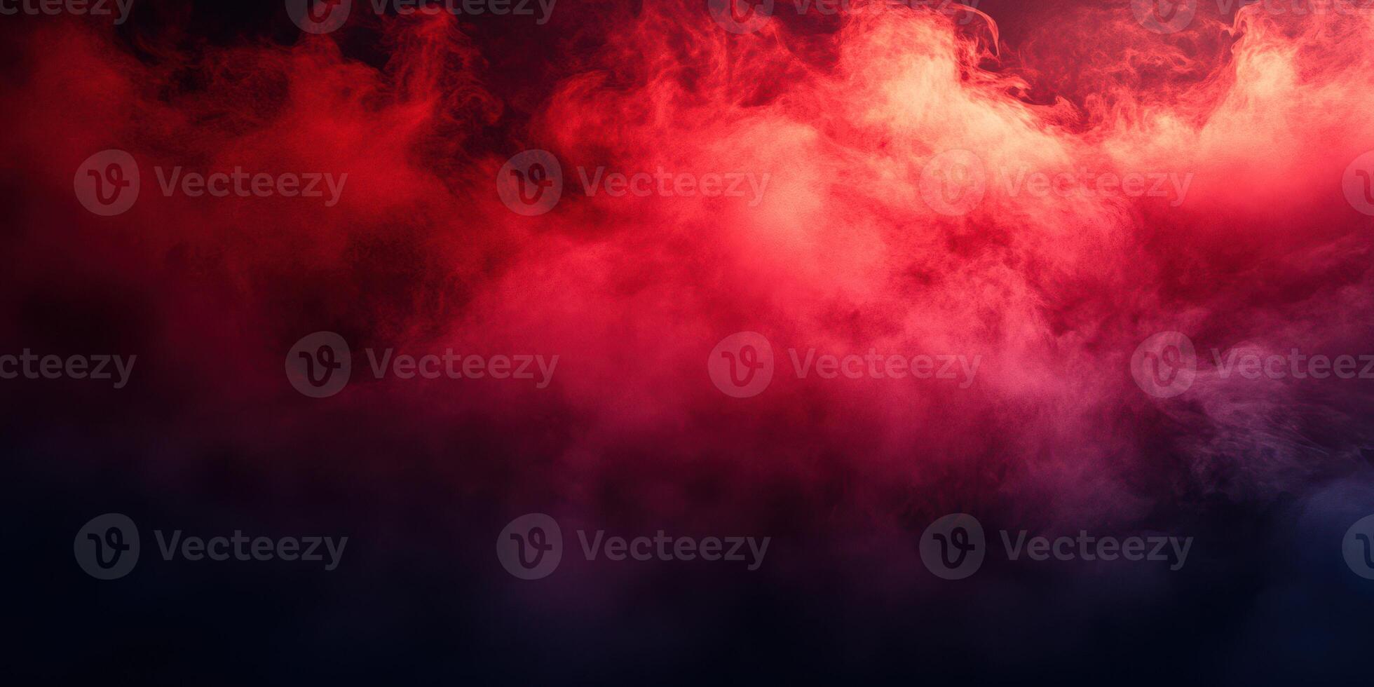 Vibrant red and black smoky backdrop creates an intense atmosphere in a dimly lit environment photo