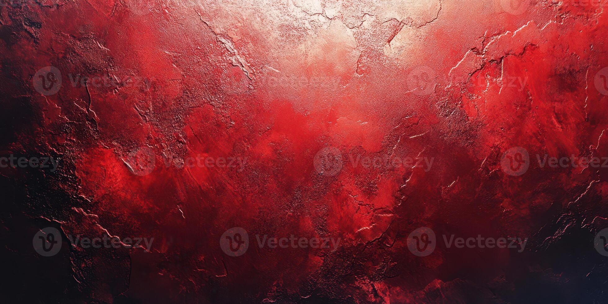 Bold abstract art piece featuring vibrant reds and dark textures with intricate details creating a dramatic visual impact photo