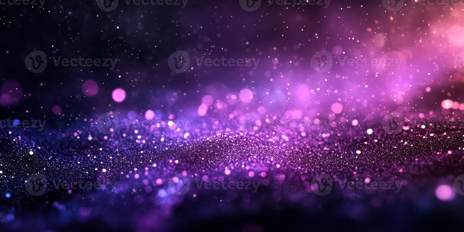 Vibrant particles shimmer in a cosmic landscape during nighttime, creating a mesmerizing visual effect photo