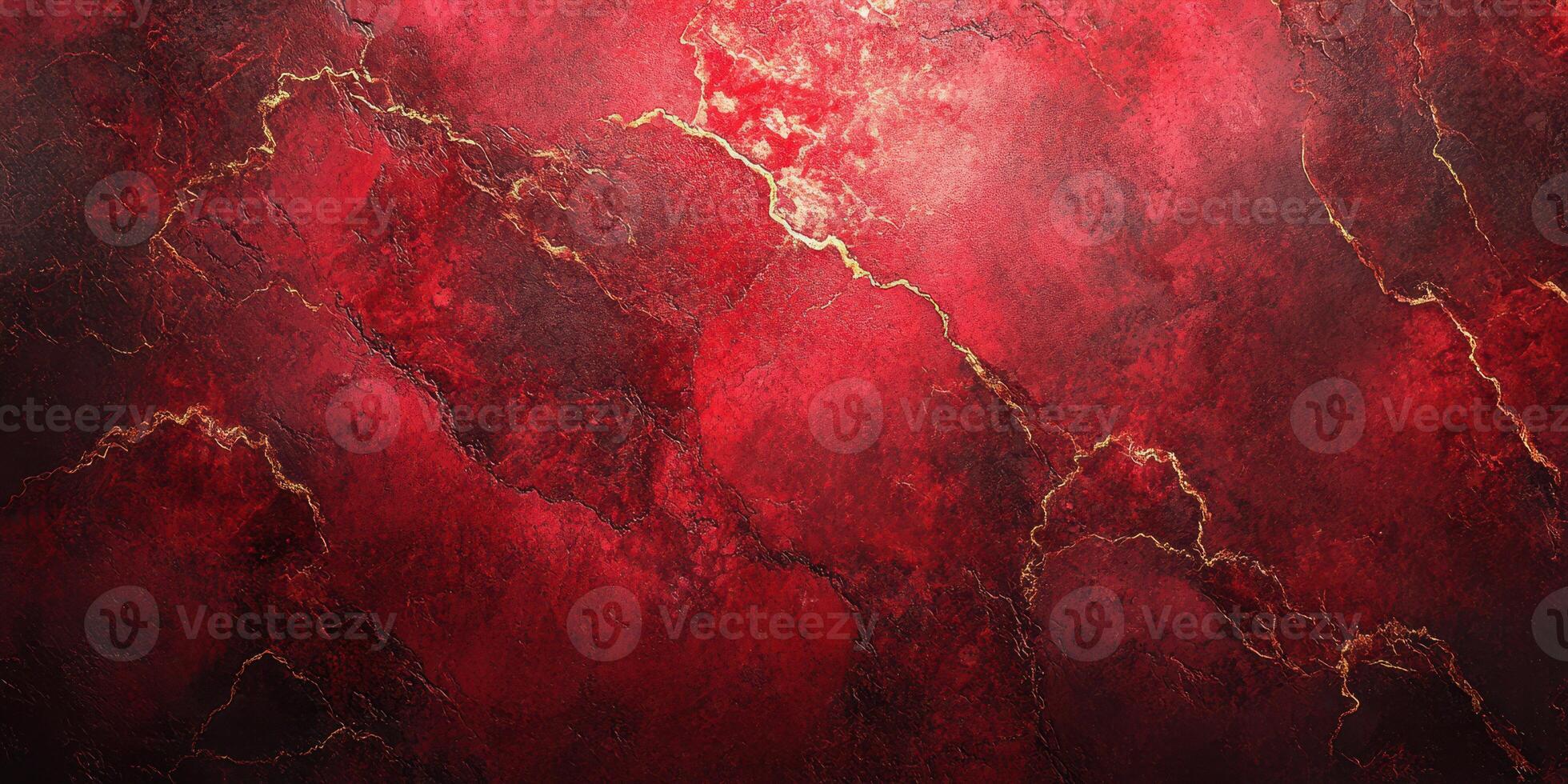 Textured red and gold surface in an abstract design showcasing natural patterns and vivid colors photo