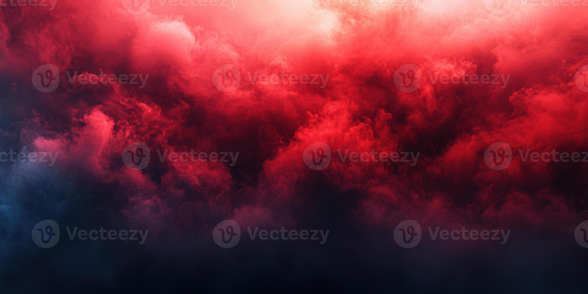 Dramatic red and black clouds create an intense and moody atmosphere during twilight photo