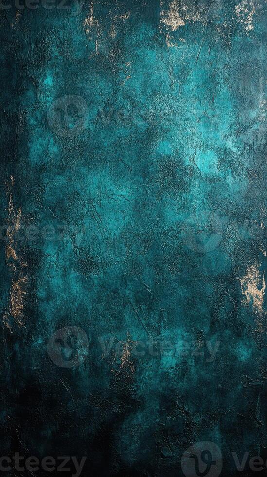 Textured turquoise surface with subtle gold accents creates a captivating visual experience photo