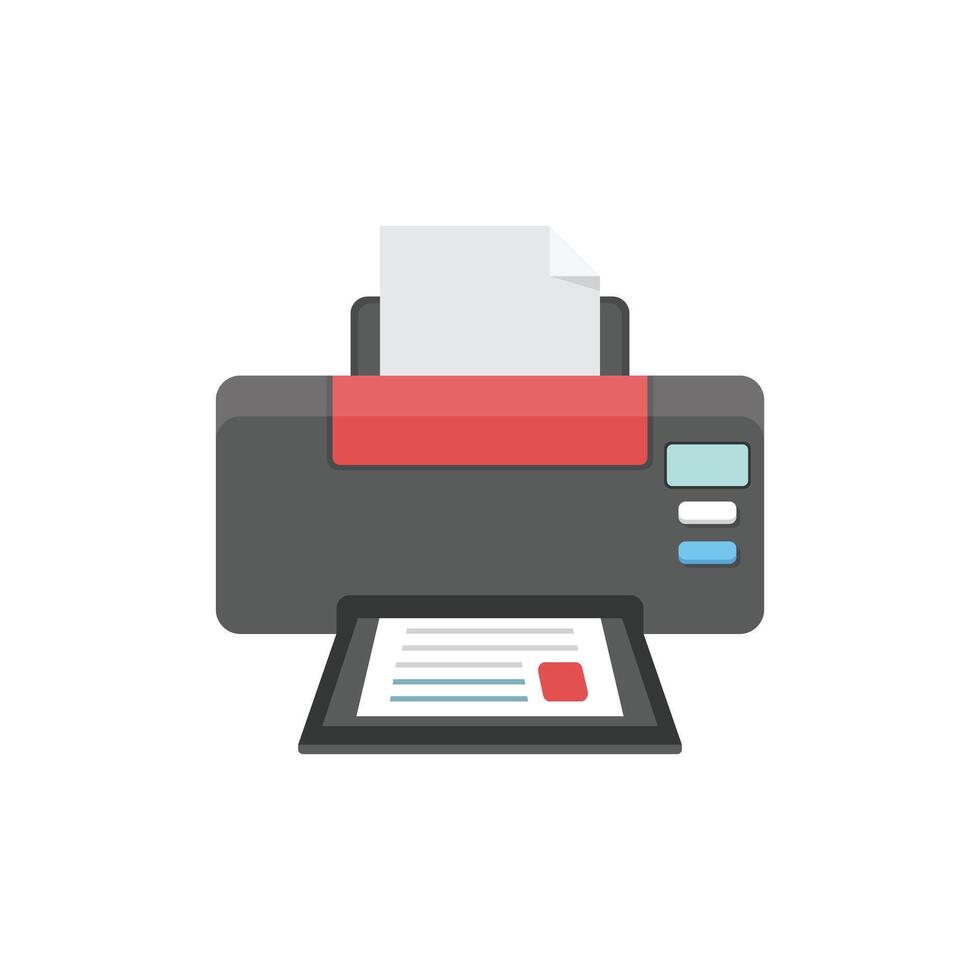 Printer icon on white background vector