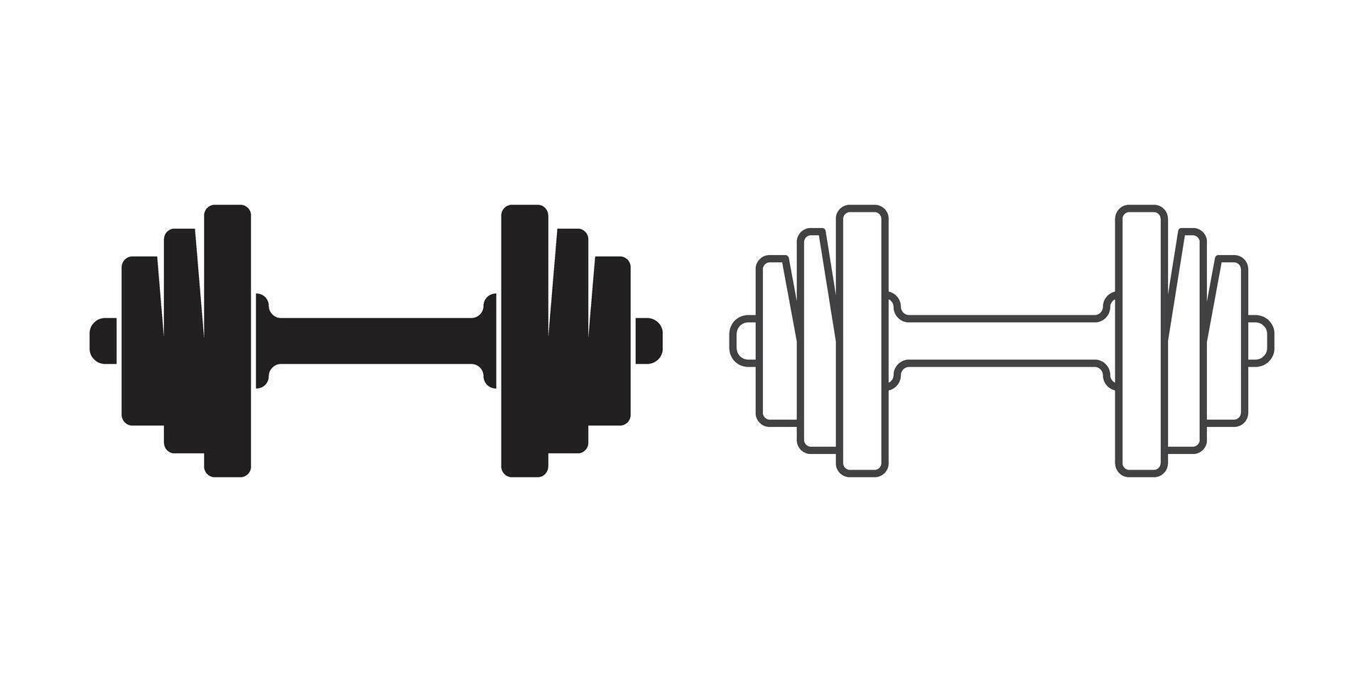 Dumbbells icon isolated on white background vector