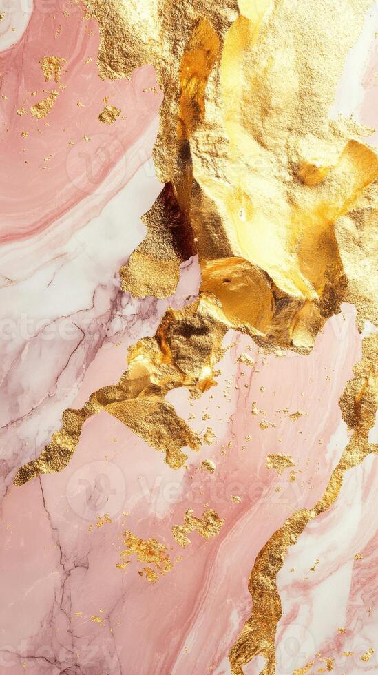 Elegant marble design featuring pink and gold tones with intricate patterns for modern decor photo
