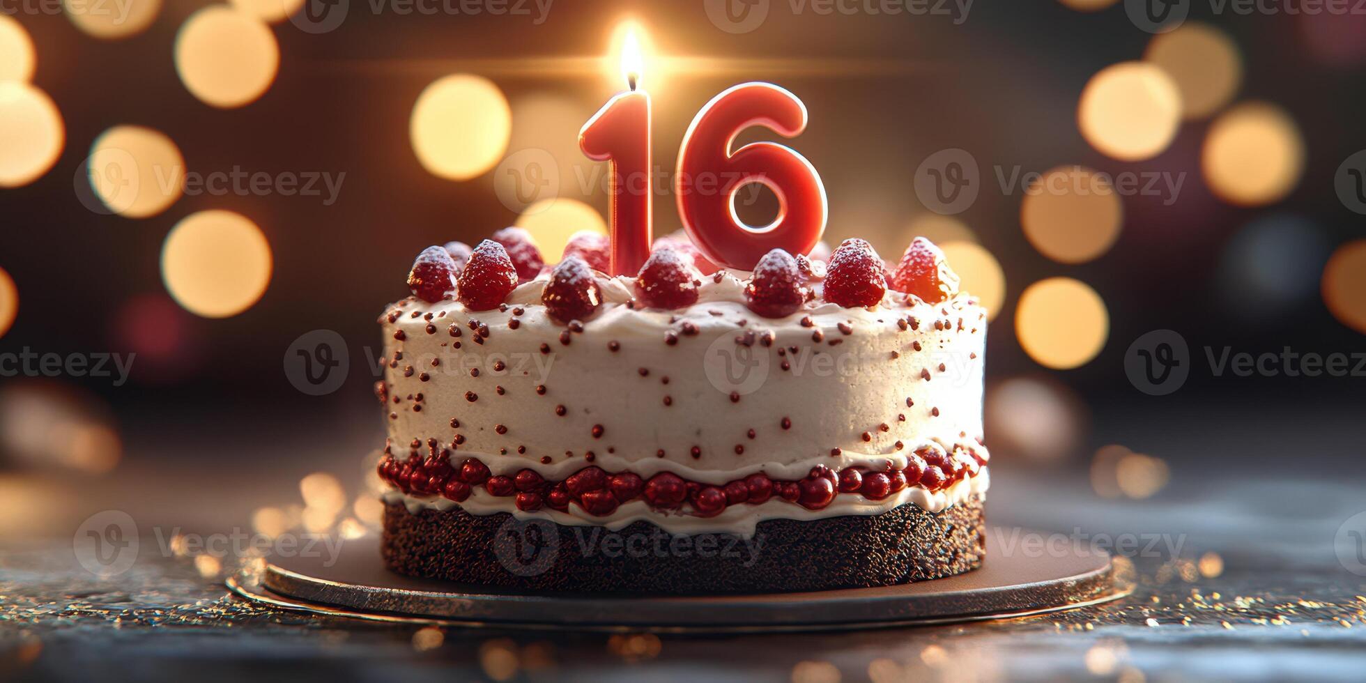 Celebrate a memorable 16th birthday with a beautifully decorated cake and festive atmosphere photo
