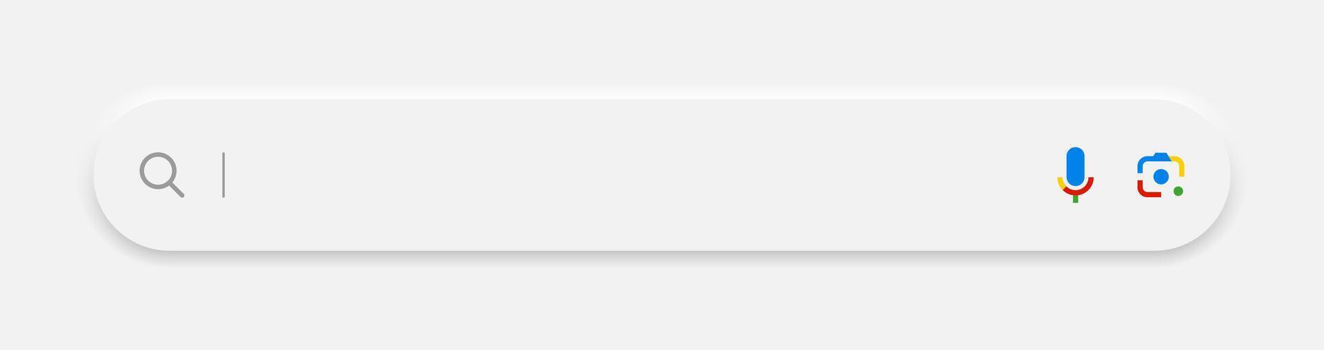 Neumorphism Search Bar Internet User Interface Illustration vector