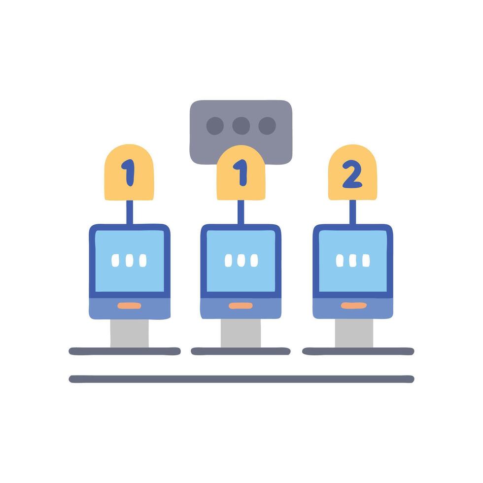 Innovative Electronic Queue System Design vector