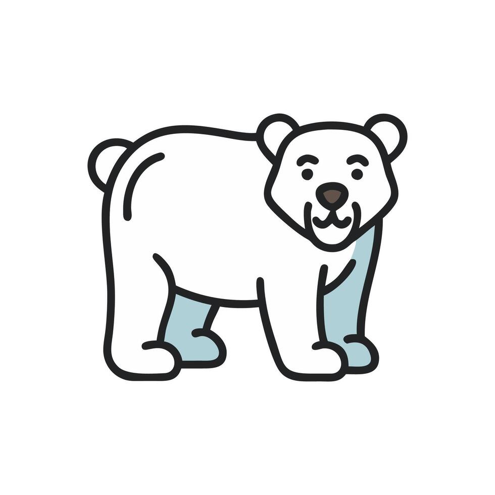 Polar Bear Icon Representation for Wildlife vector