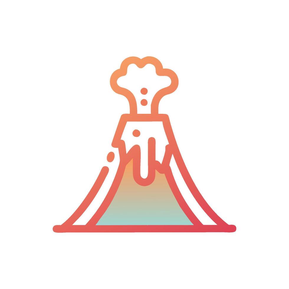 Illustrative Volcano Artwork for Natural Themes vector