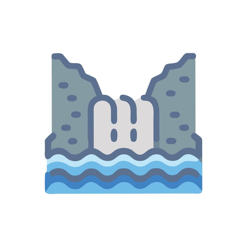Serene Waterfall Scene for Nature Lovers vector