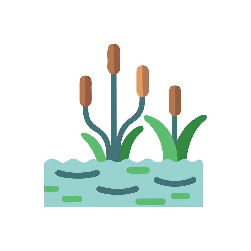 Diverse Wetlands Landscape for Conservation vector