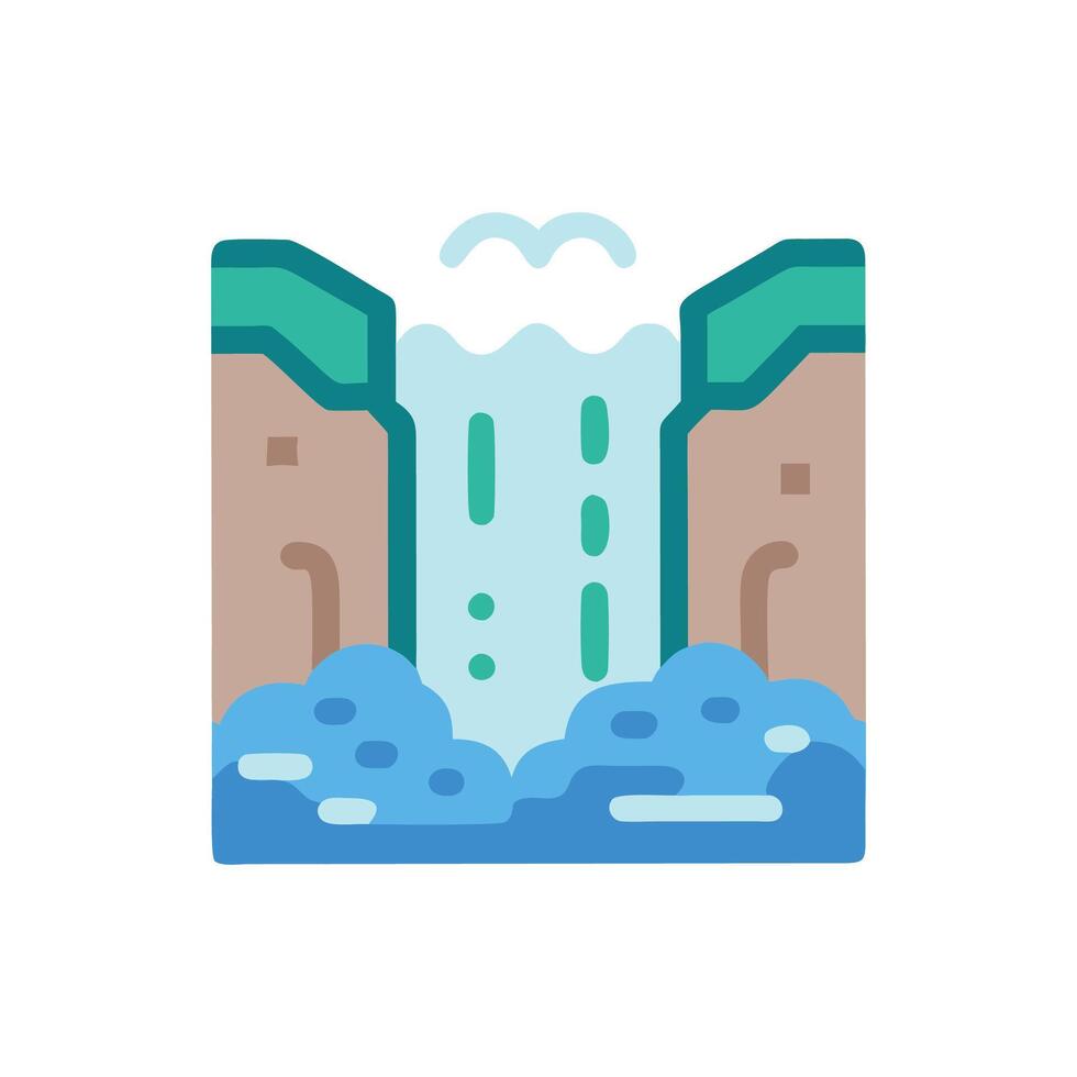 Breathtaking Waterfall Illustration for Decor vector