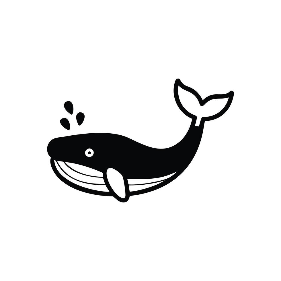 Elegant Whale Icon for Environmental Awareness vector