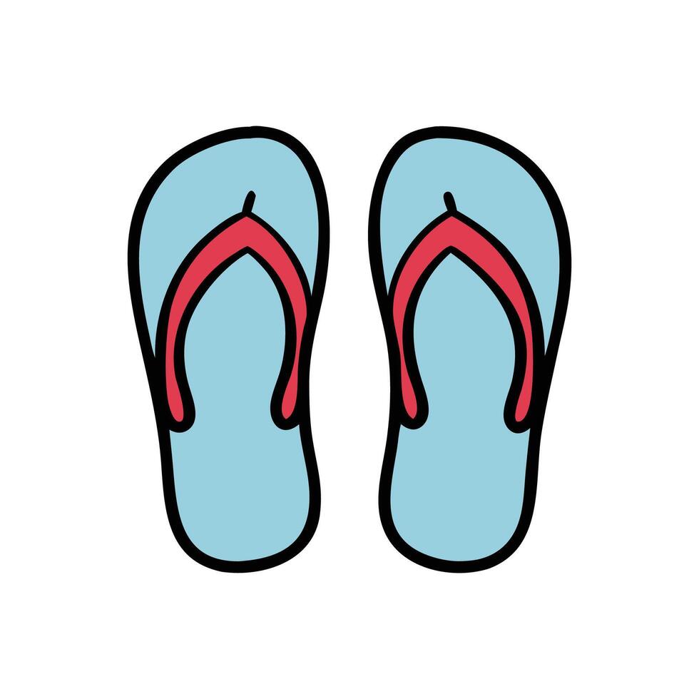 Trendy Flip Flops Design for Beach Days vector