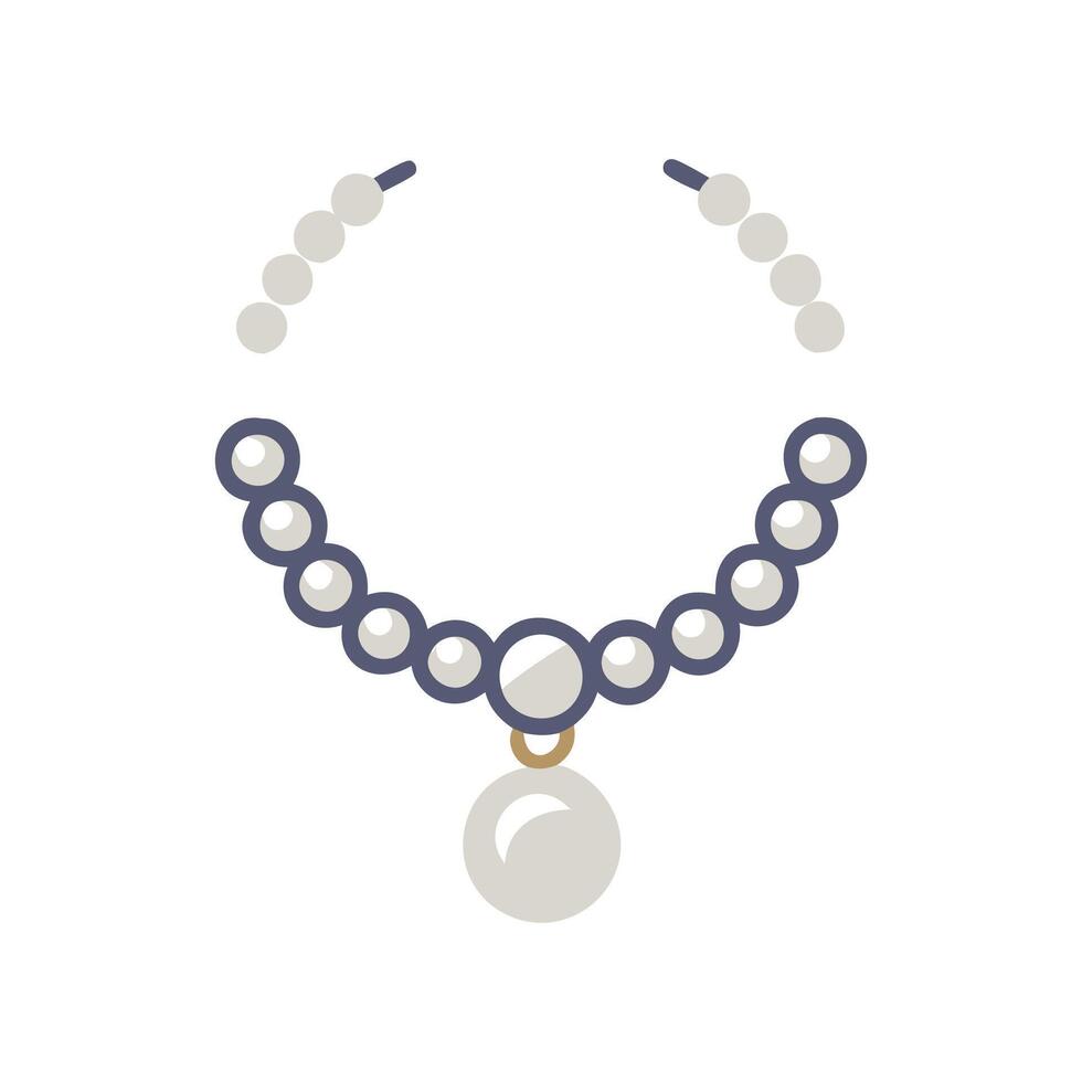 Stunning Pearl Necklace Design for Style vector