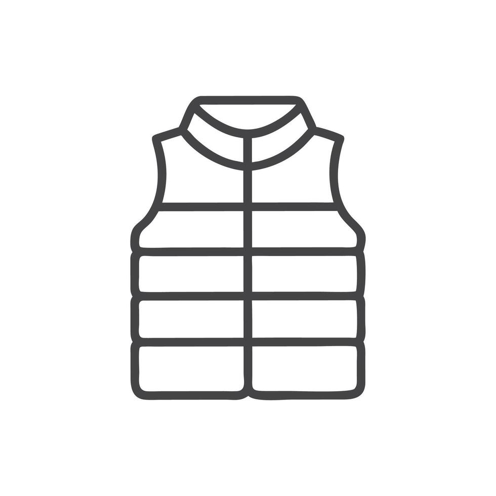 Stylish Puffer Vest Design for Winter vector