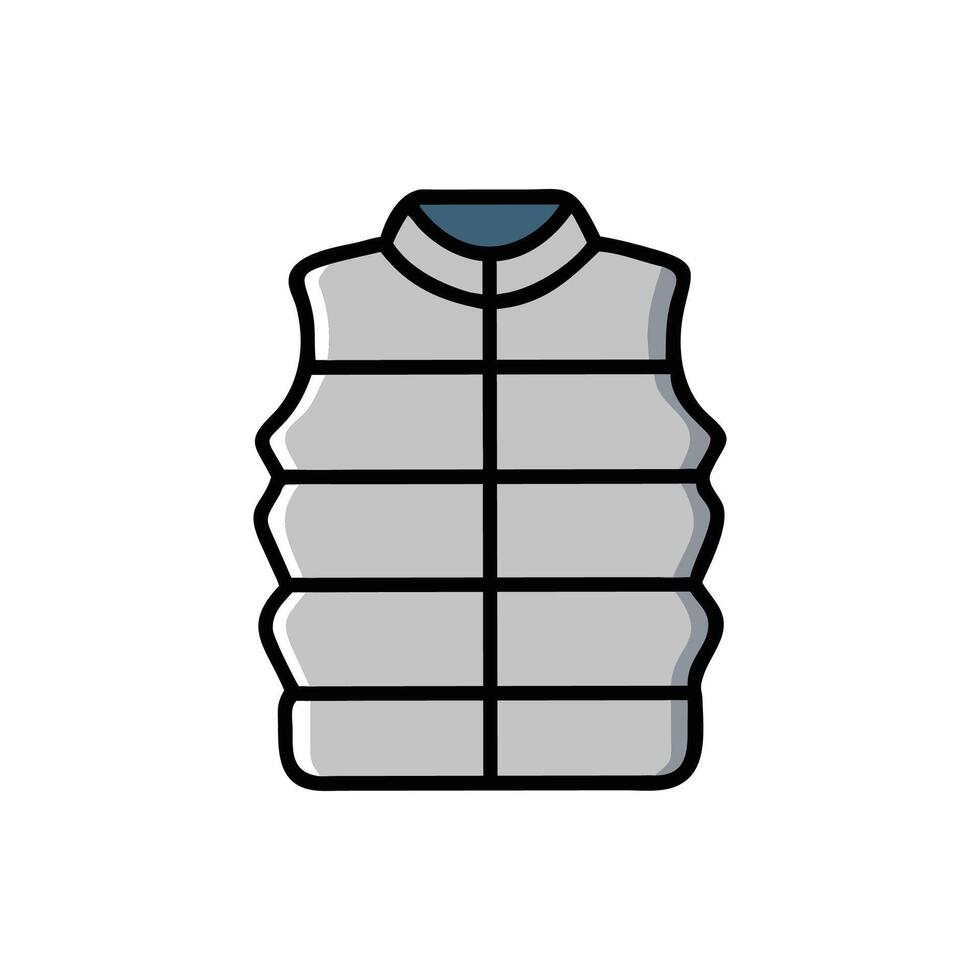 Fashionable Puffer Vest Design for Cold Days vector