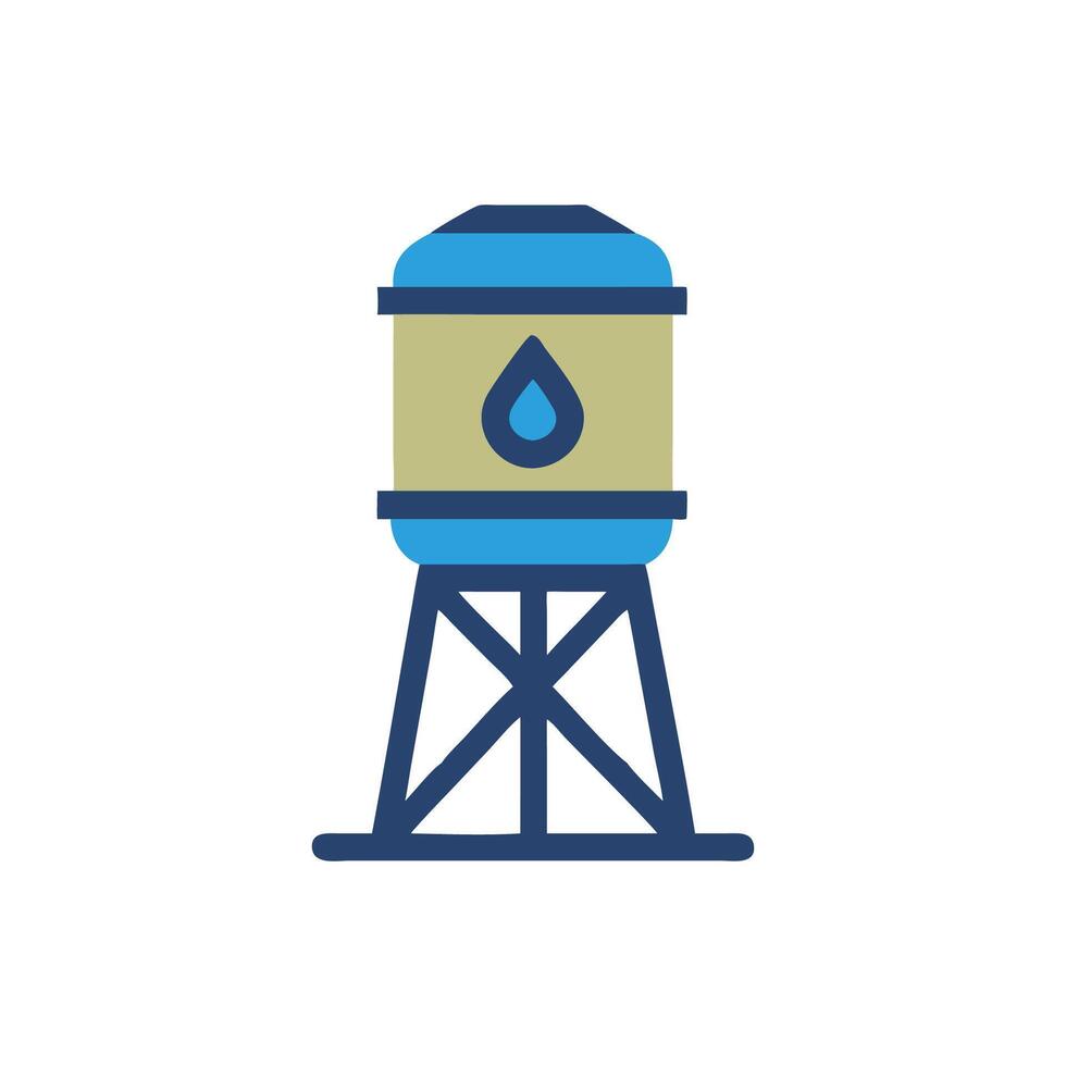 Stylish Water Tank Icon for Resource Management vector
