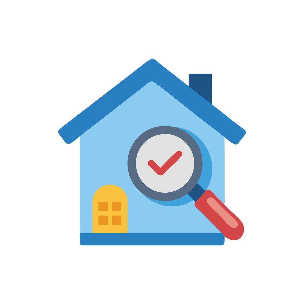 Professional House Inspection Icon for Services vector