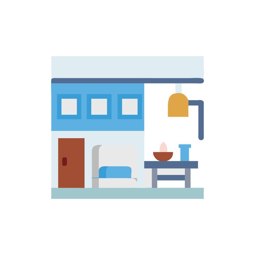 Modern Studio Apartment Icon for Urban Life vector