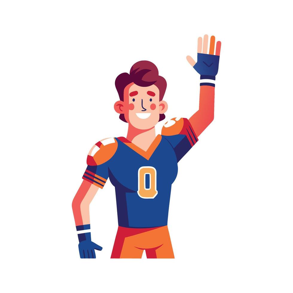 Dynamic Football Player Celebrating with Fans Icon vector
