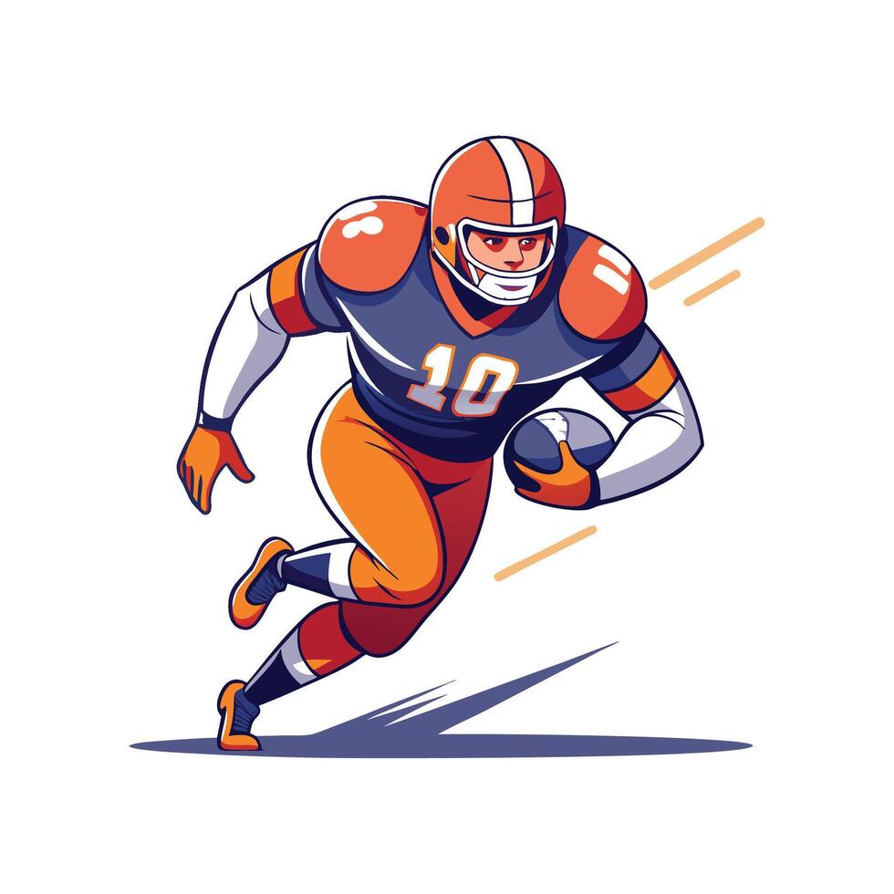 Athlete Going for 5050 Challenge in Football vector