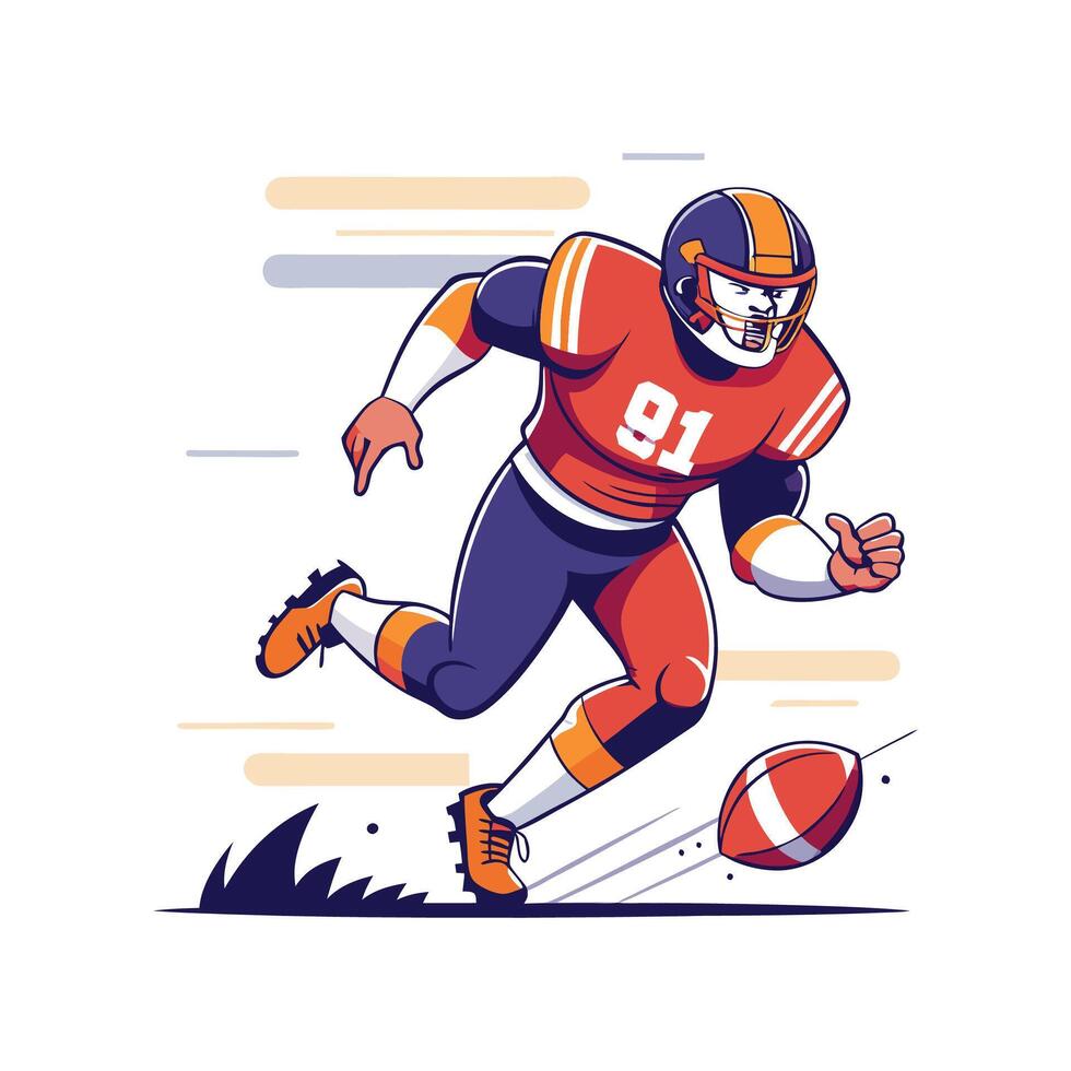 Football Player Tackling in 5050 Ball Challenge vector