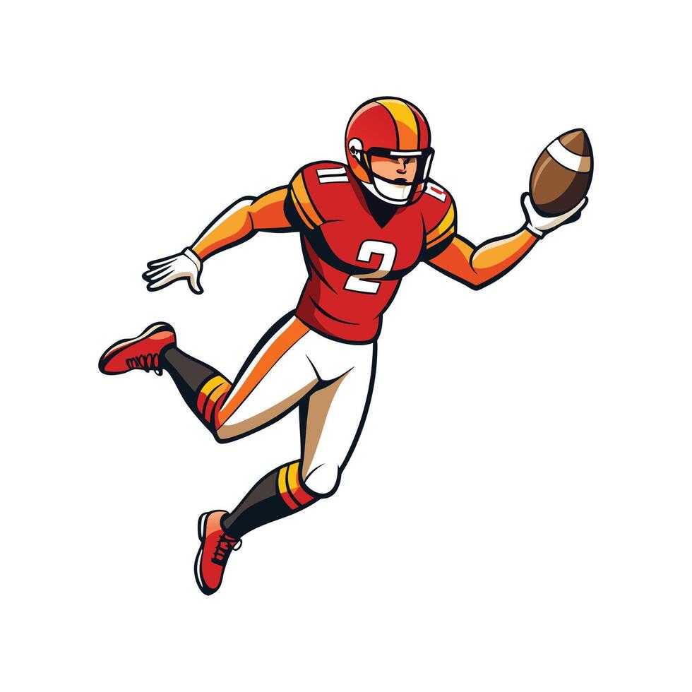 Football Player Managing High Pass with Skill vector