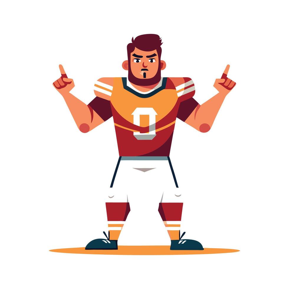 Football Player Giving Tactical Instructions vector