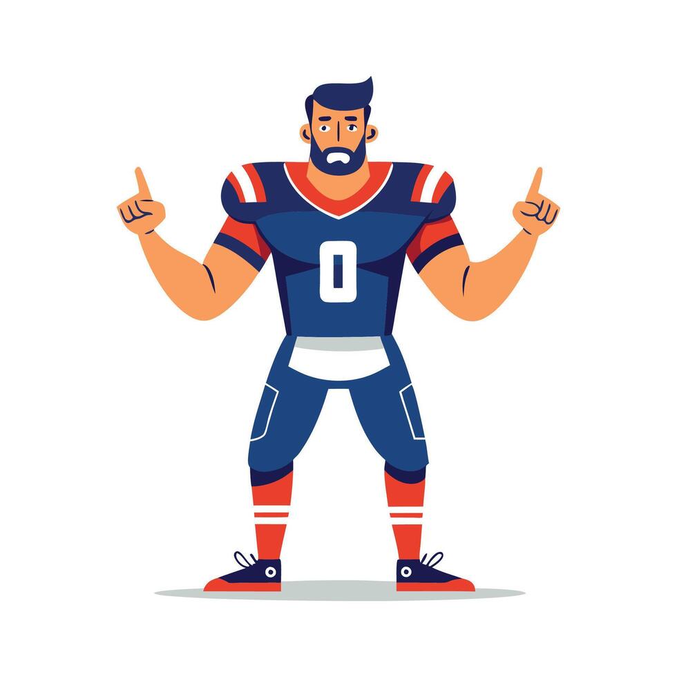 Football Player Giving Tactical Directions vector