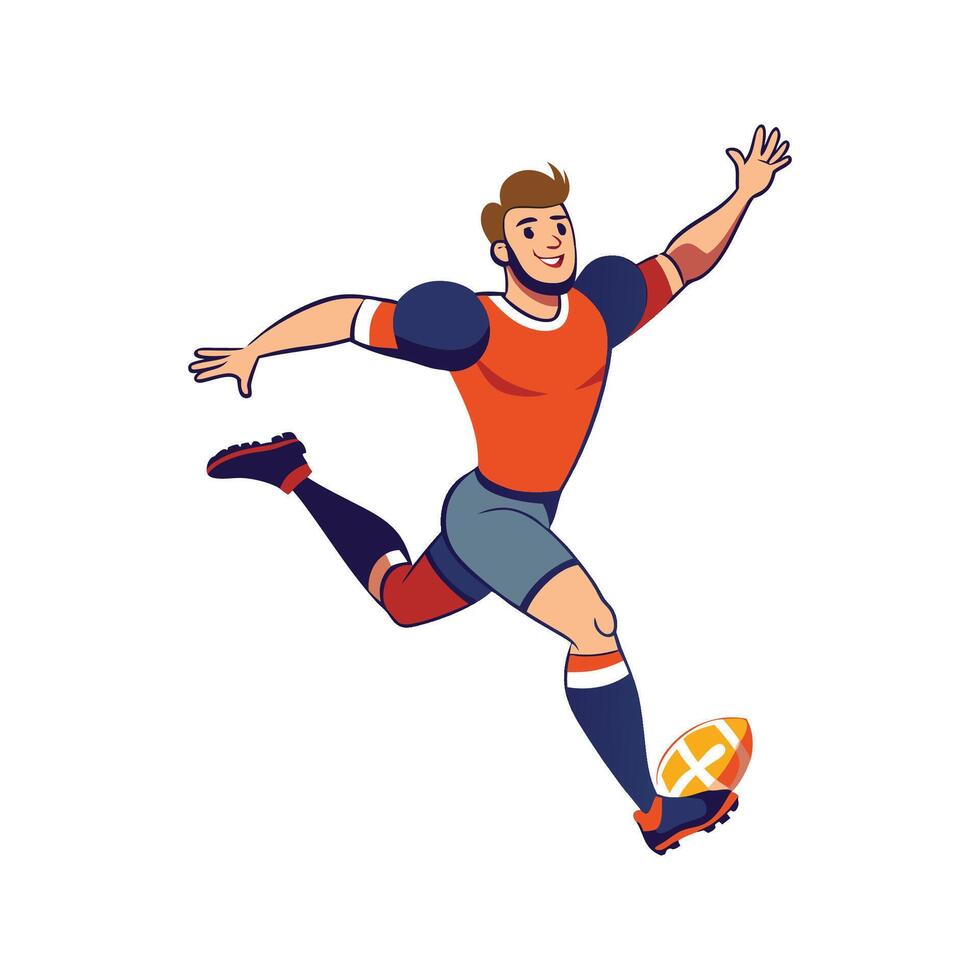 Football Players Jump to Win Header vector