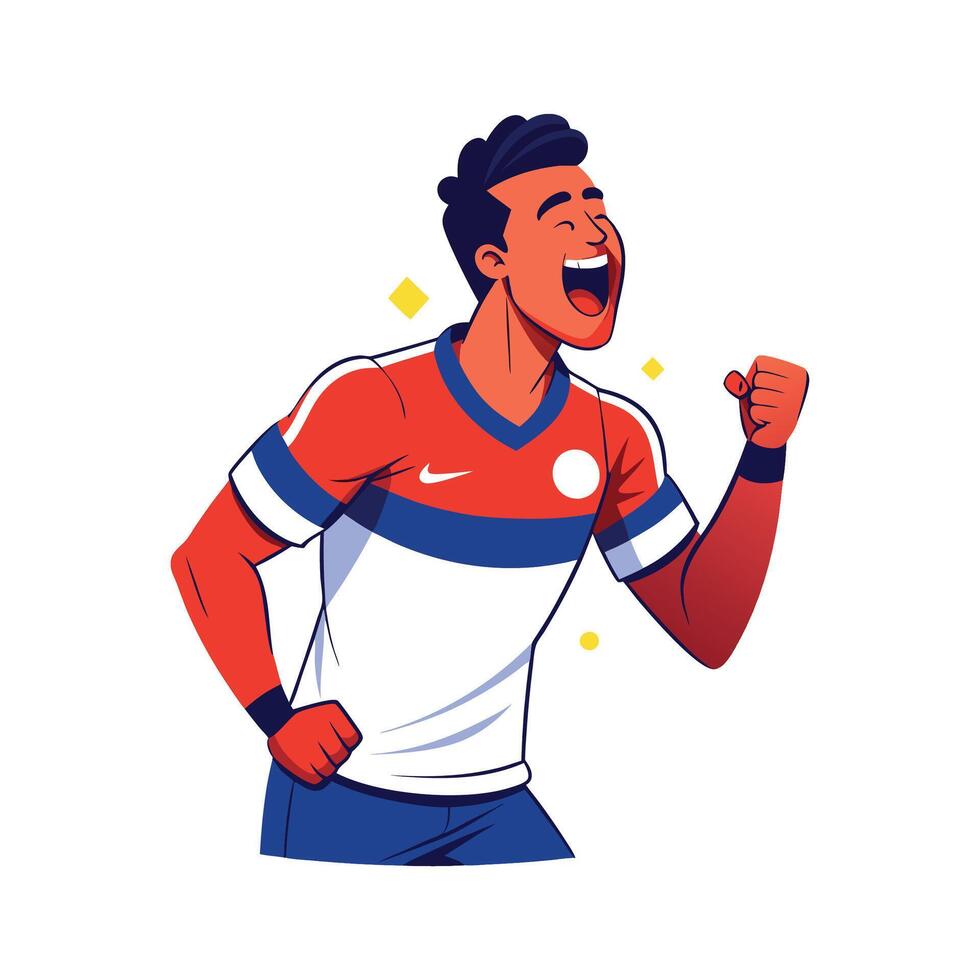 Football Players Wrist Kiss Celebration vector