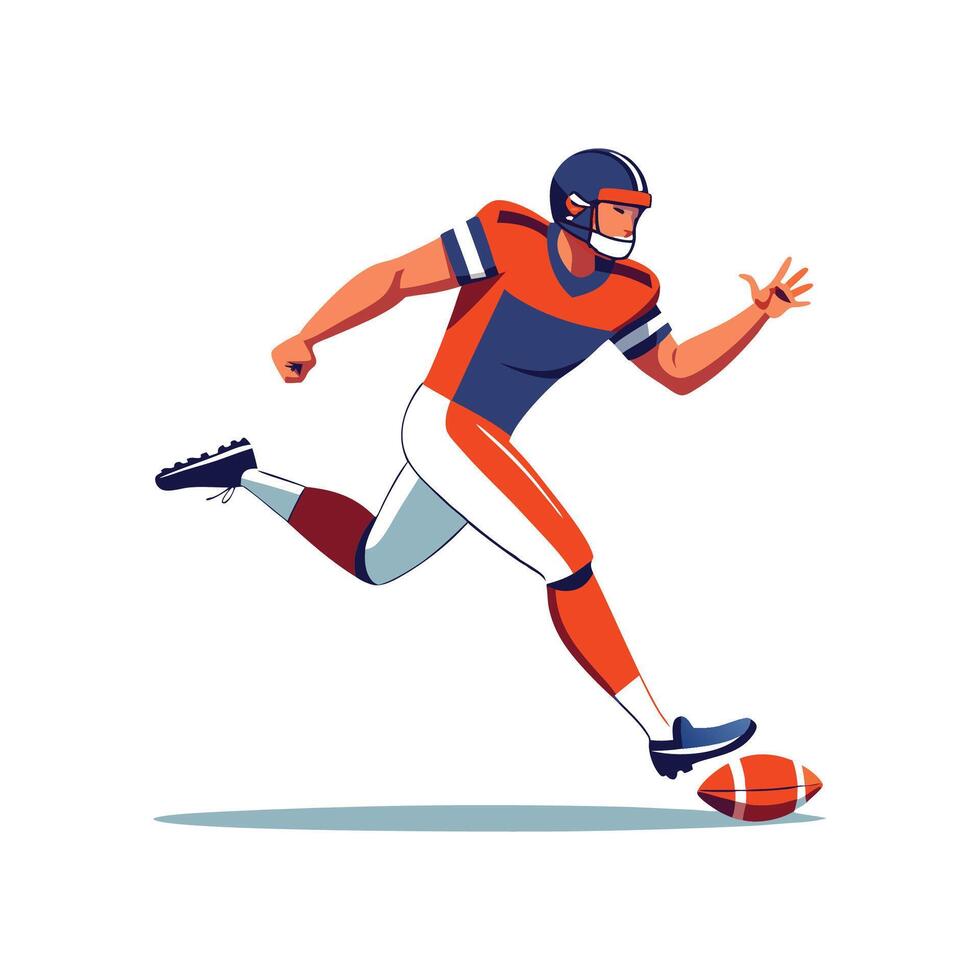 Football Player Passing Ball with Skill vector