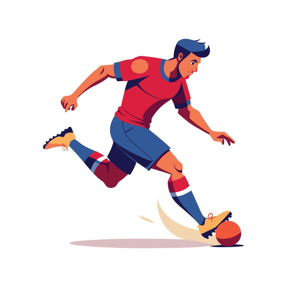 Football Player Effective Step Over Move vector