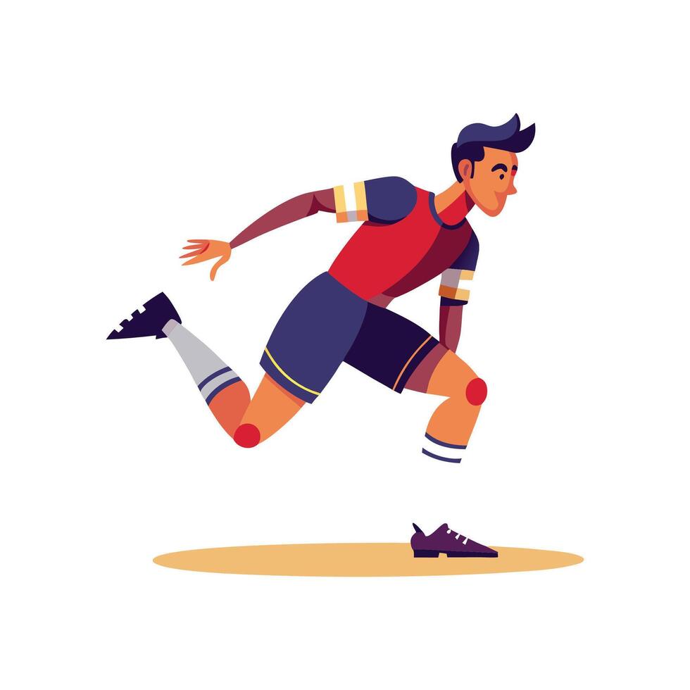 Athlete Executing Step Over in Football vector