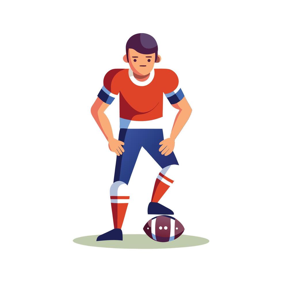 Football Player Perfecting Ball Control Skills vector