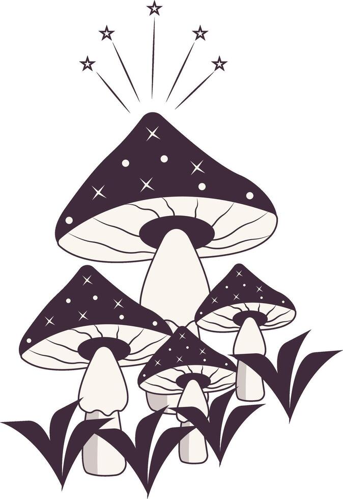 Illustration of Celestial Mushroom Isolated on White Background vector