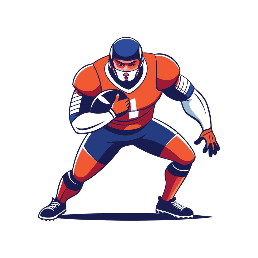 Athlete Safeguarding Ball from Defense vector