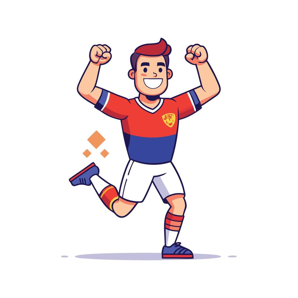 Athlete Pumping Fist After Achievement vector