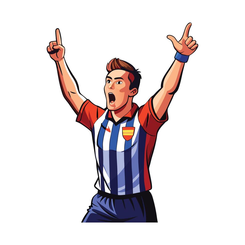 Player Signaling Offside with Arm Raise vector